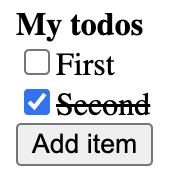 screenshot of todo app